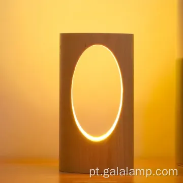 Presente criativo inteligente da luz de madeira led de madeira sólida